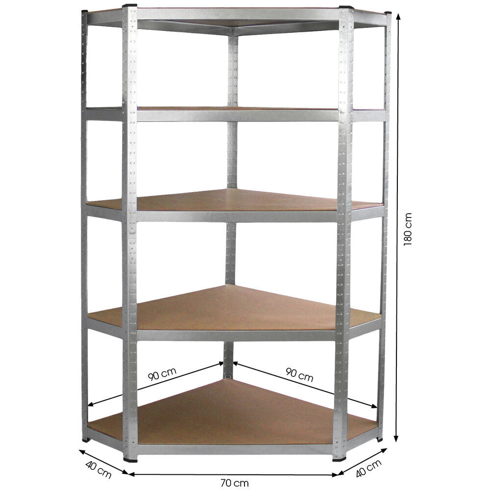 Stūra uzglabāšanas plaukts Fieldmann FDR 1840R, 180x90x40 cm cena un informācija | Saimniecības plaukti | 220.lv