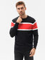 Vīriešu kokvilnas džemperis E190 melns cena un informācija | Vīriešu džemperi | 220.lv