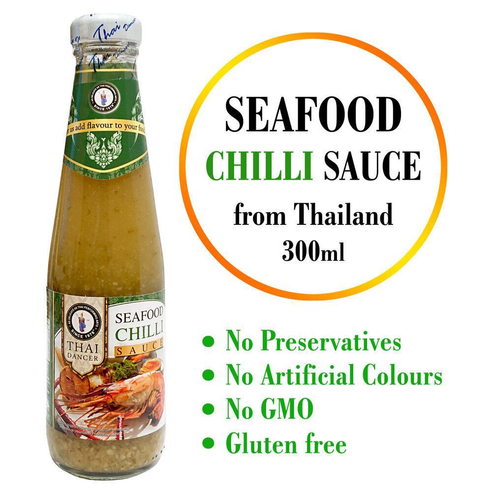 Mērce ar čilli Jūras veltēm, Seafood Chilli Sauce, Thai Dancer, 300ml. цена и информация | Mērces | 220.lv