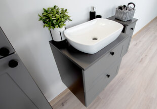 Нижний шкаф для ванной Senja 60S/2, серый цена и информация | Шкафчики для ванной | 220.lv
