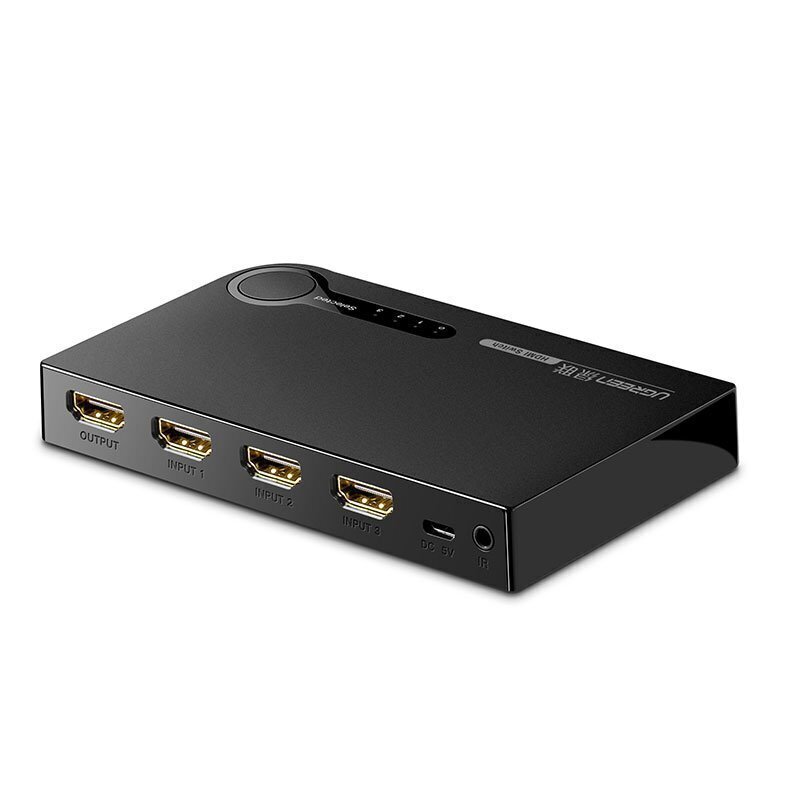 Komutators Ugreen HDMI - 3x HDMI, 3D, 4K, 7,5 Gbps, 36 bit cena un informācija | Komutatori (Switch) | 220.lv