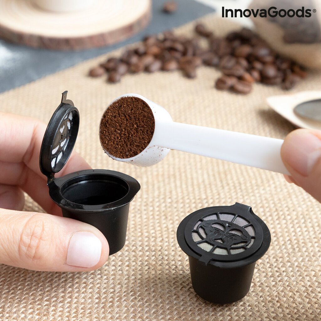 Atkārtojami lietojamas kafijas kapsulas InnovaGoods 3 gab цена и информация | Kafijas automātu piederumi | 220.lv
