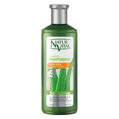 Увлажняющий шампунь с Aloe Vera Natur Vital Sensitive 300 мл цена и информация | Шампуни | 220.lv