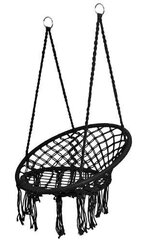 Piekaramais krēsls / Šūpoles Maks. 120 kg balts melns 5884 cena un informācija | Dārza krēsli | 220.lv