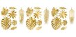 Dekorācijas izgriezumi "Tropu lapas", zelta (21 gab.) цена и информация | Svētku dekorācijas | 220.lv