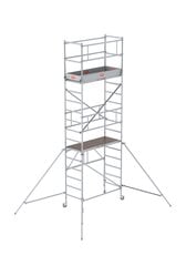 Alumīnija mobilais tornis, ALTREX RS, 34. sērija (darba augstums 5.80 m) cena un informācija | Saliekamās kāpnes, celtniecības sastatnes | 220.lv