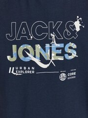 Детская футболка JACK & JONES 12206162*02, тёмно-синяя 5715217249511 цена и информация | Рубашки для мальчиков | 220.lv