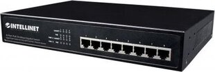 Конвертер Intellinet Gigabit switch 8X 10/100/1000 RJ45 PoE+ 140W 19" rack цена и информация | Коммутаторы (Switch) | 220.lv