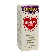 GINKO sirds pilieni, 40ml цена и информация | Витамины, пищевые добавки, препараты для хорошего самочувствия | 220.lv