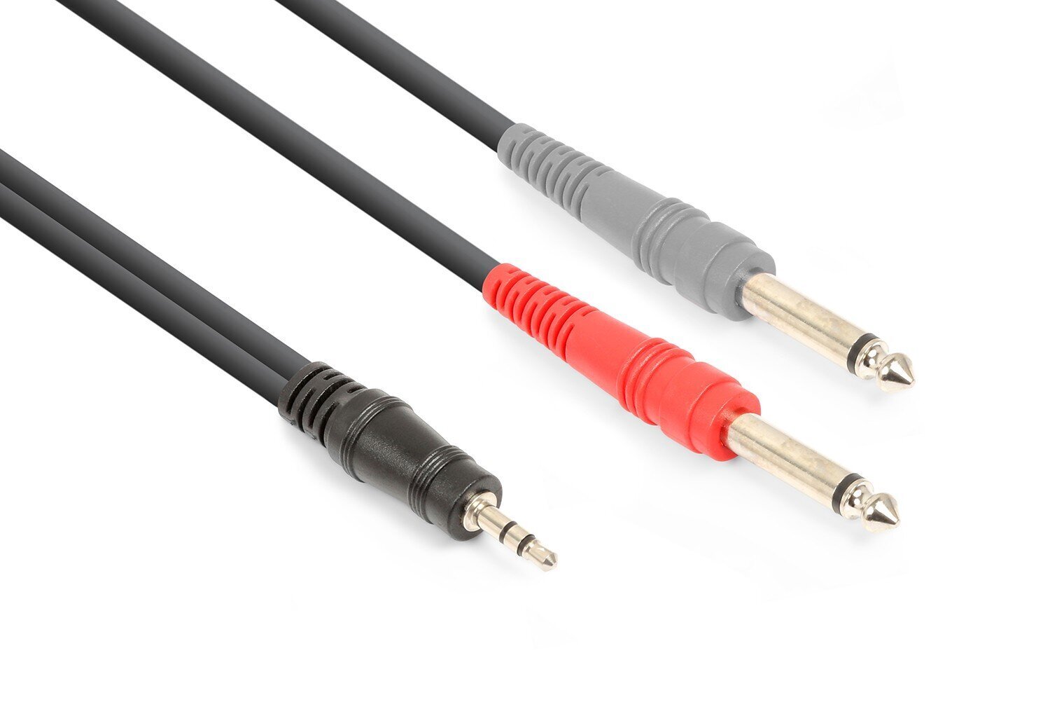 Vonyx CX332-6 kabelis 3,5 mm stereo — 2 x 6,3 mm mono, 6 m cena un informācija | Kabeļi un vadi | 220.lv