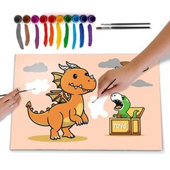 Attēls gleznošanai pēc numuriem - Dinozauru pasaulē cena un informācija | Gleznas pēc numuriem | 220.lv