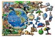 Koka puzle Dzīvnieku valsts karte, 300 d. cena un informācija | Galda spēles | 220.lv