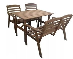 Комплект садовой мебели Garden Set, коричневый, 4 места цена и информация | Комплекты уличной мебели | 220.lv