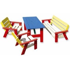 Деревянный комплект детской мебели "Мечта" 4IQ цена и информация | Деревянный стол для пикника с зонтиком AXI | 220.lv