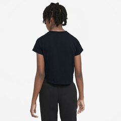 Футболка детская Nike NSW TEE Crop Futura, черная цена и информация | Рубашки для девочек | 220.lv