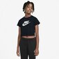 Nike T-krekls bērniem NSW TEE Crop Futura, melns cena un informācija | Krekli, bodiji, blūzes meitenēm | 220.lv