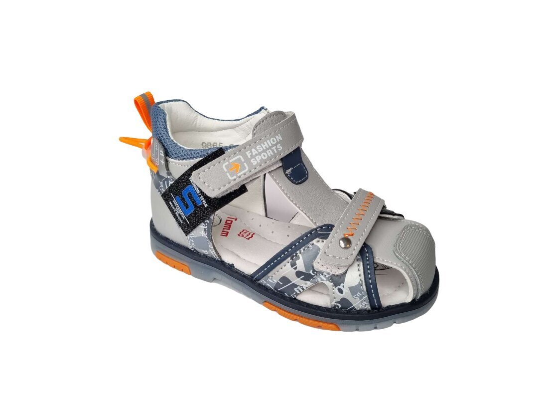 Slēgtās zēnu sandales Tom.m, gaiši pelēkas. цена и информация | Bērnu sandales | 220.lv