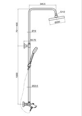 Vannas jaucējkrāns-termostats ar komplektu MG-2295 MAGMA AMATA цена и информация | Смесители | 220.lv