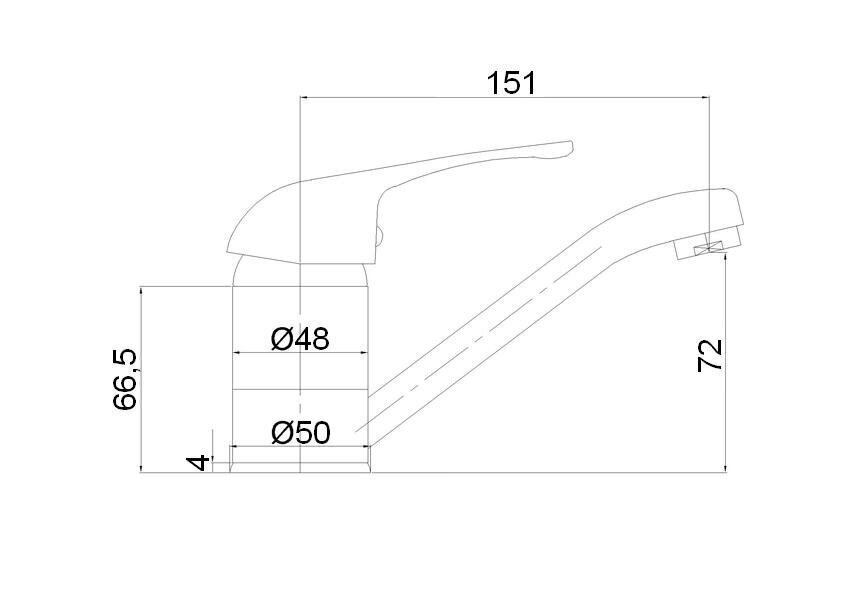 Izlietnes jaucējkrāns (150mm) MG-6251 MAGMA URANS cena un informācija | Jaucējkrāni | 220.lv