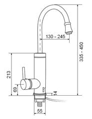 Кран со встроенным водонагревателем MAGMA MG6001-5 3KW цена и информация | Смесители | 220.lv