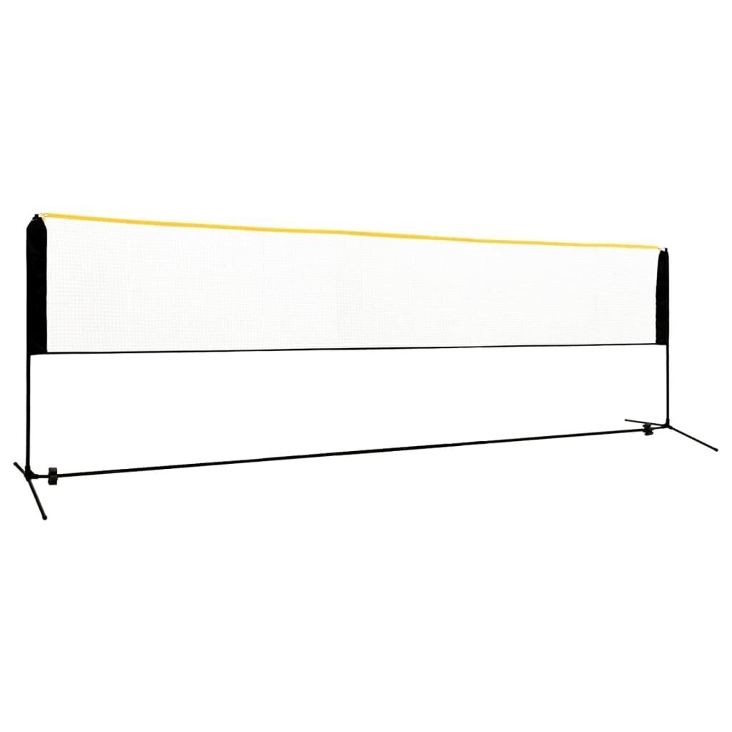 vidaXL regulējams badmintona tīkls, 500x103x94-158 cm, metāls цена и информация | Badmintons | 220.lv