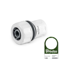 Ātrais šļūtenes savienojums 3/4" Bradas WHITE LINE ar STOP funkciju цена и информация | Оборудование для полива | 220.lv