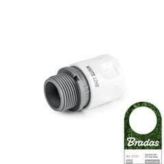 Ātrs savienojums ar ārējo vītni 3/4 "Bradas WHITE LINE STANDARD цена и информация | Оборудование для полива | 220.lv