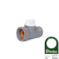 Krāna savienojums 3/4" ar vārstu Bradas WHITE LINE цена и информация | Оборудование для полива | 220.lv