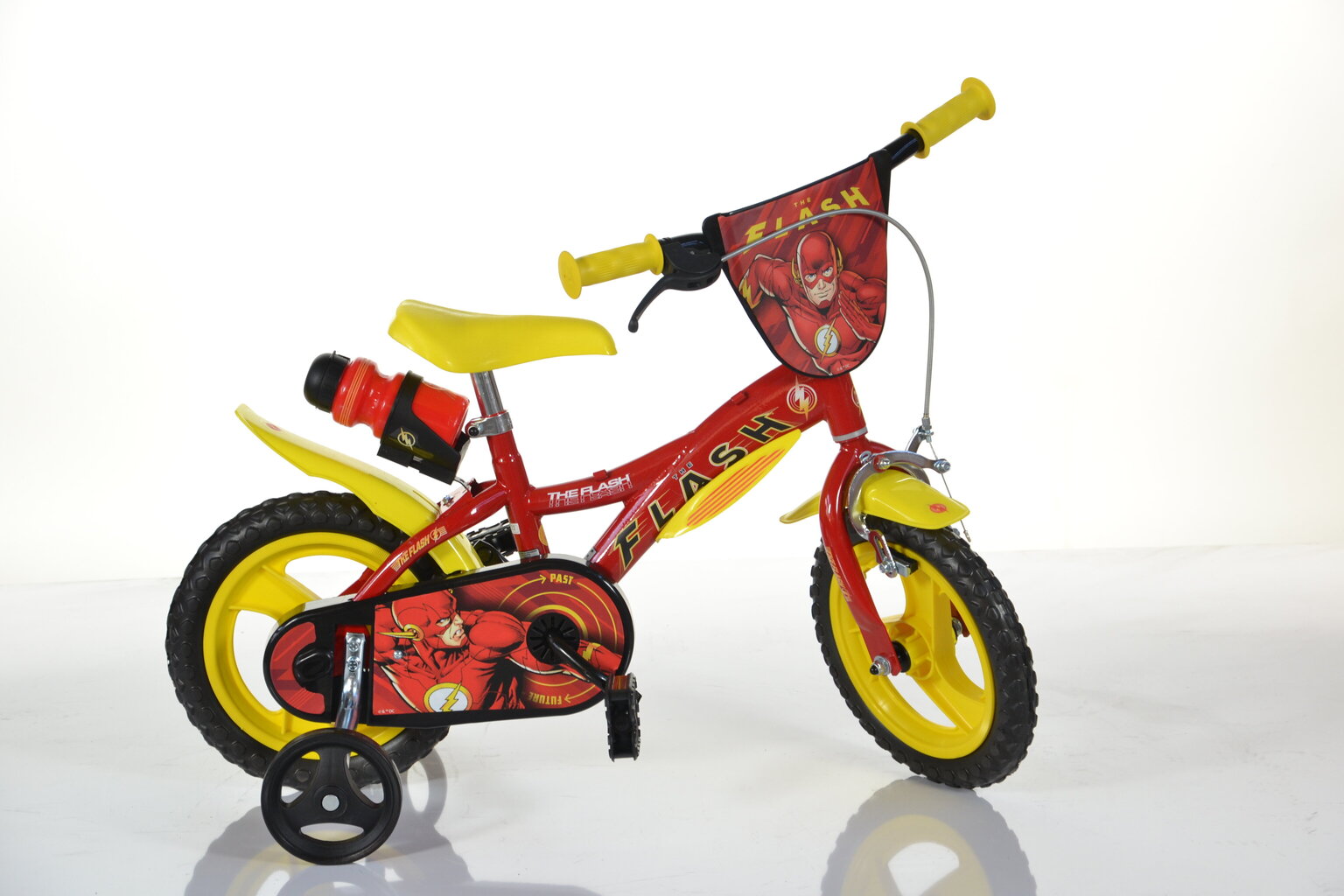 Velosipēds bērniem Dino bikes Flash 12", sarkans/dzeltens cena un informācija | Velosipēdi | 220.lv