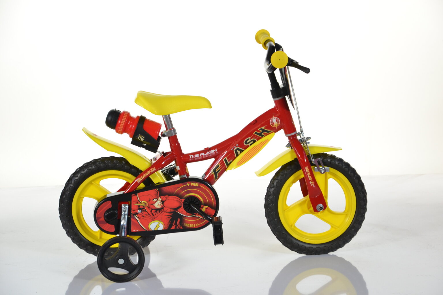 Velosipēds bērniem Dino bikes Flash 12", sarkans/dzeltens cena un informācija | Velosipēdi | 220.lv