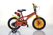 Velosipēds bērniem Dino bikes Flash 14", sarkans/dzeltens цена и информация | Velosipēdi | 220.lv