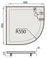 Pusapaļa dušas kabīne Flory FSK21038-90R 90x90x185cm ar akmens masas paliktni cena un informācija | Dušas kabīnes | 220.lv