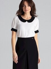 Женская блузка Lenitif, белая/черная цена и информация | Женские блузки, рубашки | 220.lv
