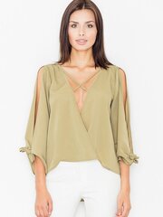Блузка женская Figl 60696, зеленая цена и информация | Женские блузки, рубашки | 220.lv
