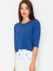 Женская блузка Figl M233, белая/синяя цена и информация | Женские блузки, рубашки | 220.lv