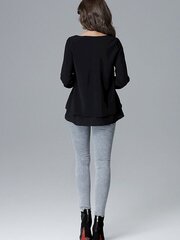 Женская блузка Lenitif, черная цена и информация | Женские блузки, рубашки | 220.lv