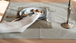 Baltas lina un kokvilnas salvetes, 45 x 45 cm цена и информация | Galdauti, salvetes | 220.lv