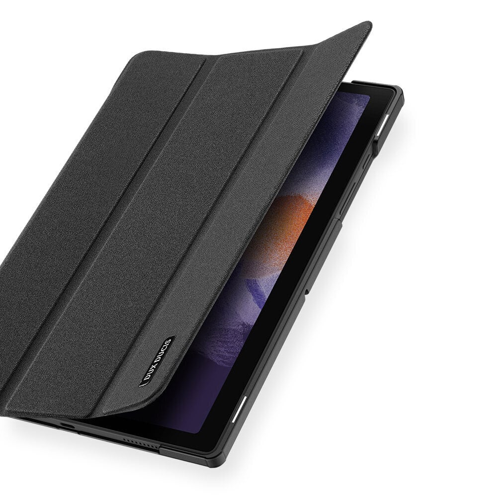 DUX DUCIS Domo salokāms vāciņš planšetdatoram ar Smart Sleep funkcijas statīvu Samsung Galaxy Tab A8 10.5" 2021, melns цена и информация | Somas, maciņi | 220.lv