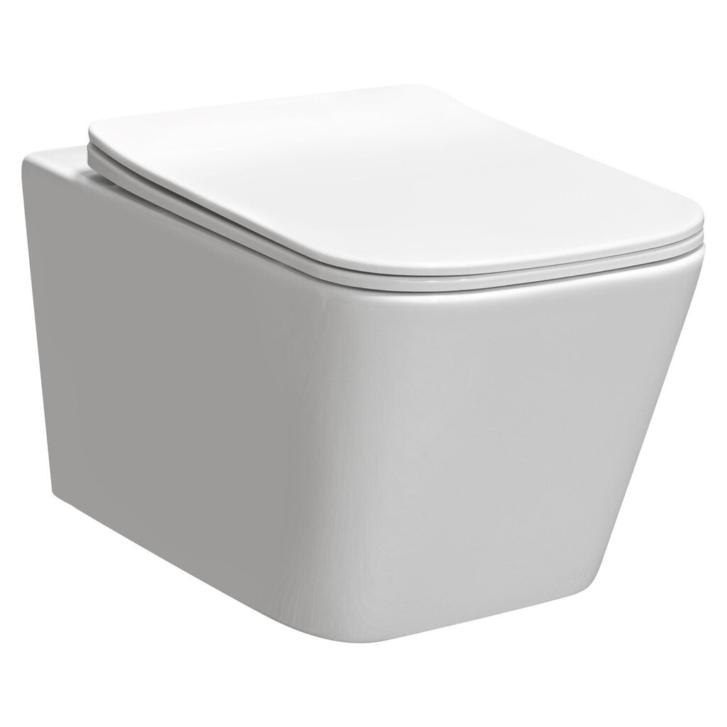 WC komplekts: zemapmetuma rāmis Geberit Duofix Basic, ar piekaramo tualetes podu Tinos un pogu Delta cena un informācija | Tualetes podi | 220.lv