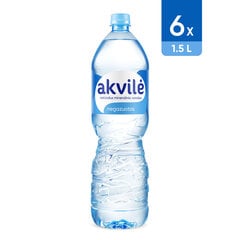 Minerālūdens akvilė, negāzēts 1.5 l, 6 gab. cena un informācija | Ūdens | 220.lv