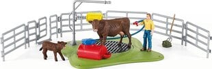 Figūriņu komplekts Govju mazgāšanas zona Schleich Farm World, 42529 cena un informācija | Rotaļlietas zēniem | 220.lv