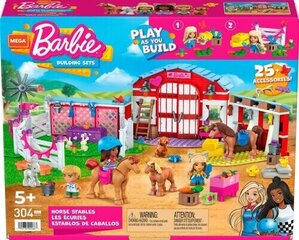 Konstruktors lelle Barbie zirgaudzētava Mega Construx, HDJ87 cena un informācija | Konstruktori | 220.lv
