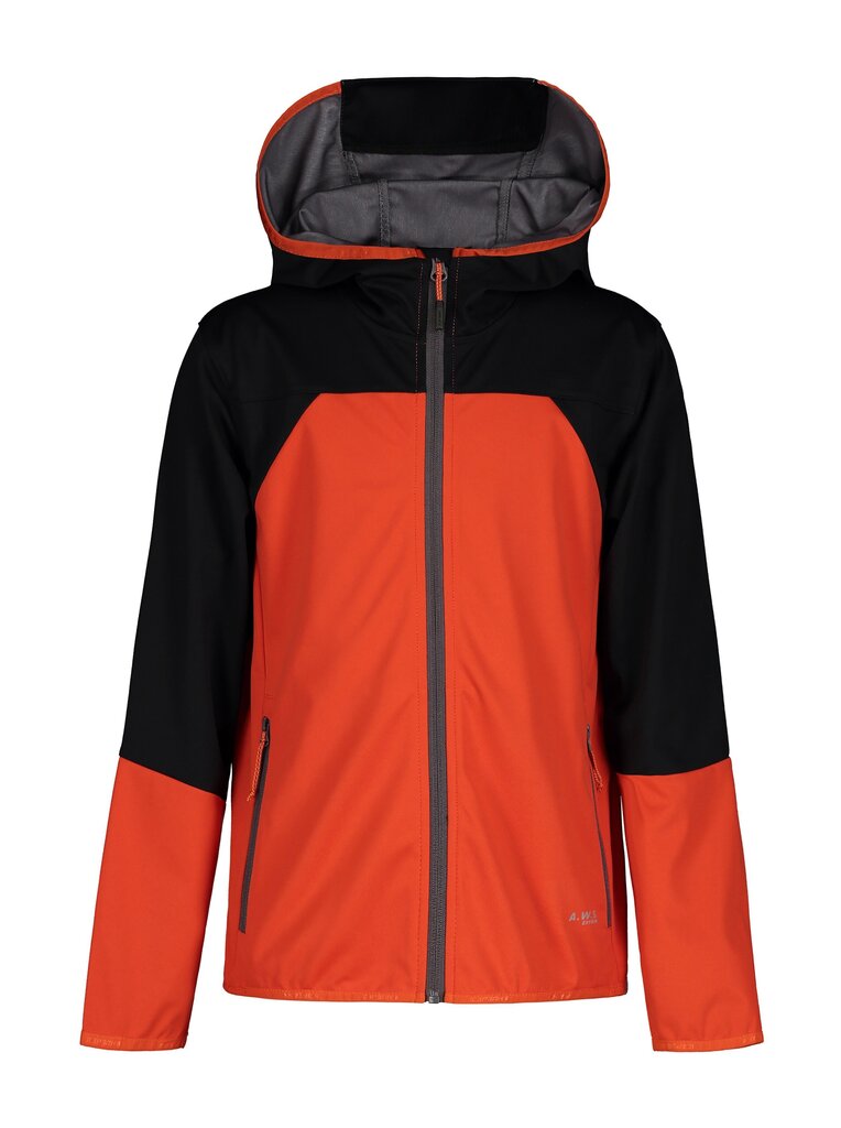 Zēnu softshell jaka, Icepeak Keo 51871-9*642, oranžs/melns 6438513936518 cena un informācija | Zēnu jakas, džemperi, žaketes, vestes | 220.lv