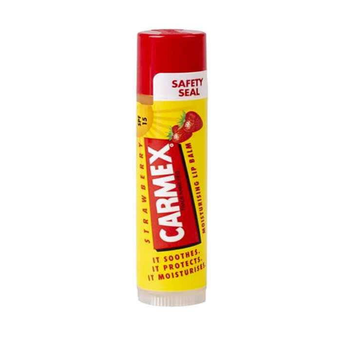 Mitrinošs lūpu balzams Carmex Spf15 Zemenes (4,25 g) cena un informācija | Lūpu krāsas, balzāmi, spīdumi, vazelīns | 220.lv