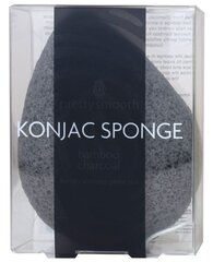 Губка Pretty Smooth Konjac, натуральный уголь цена и информация | Средства для очищения лица | 220.lv