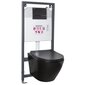 WC zemapmetuma komplekts Kerra Delos BLM/Adriatic Black ar tualetes podu un pogu цена и информация | Tualetes podi | 220.lv