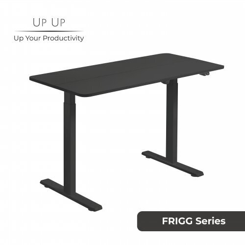 Regulējama augstuma galds Up Up Frigg, melns cena un informācija | Datorgaldi, rakstāmgaldi, biroja galdi | 220.lv