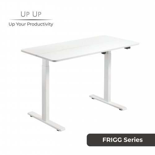 Regulējama augstuma galds Up Up Frigg Balts cena un informācija | Datorgaldi, rakstāmgaldi, biroja galdi | 220.lv