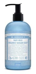 Organiskās cukura ziepes Dr. Bronner's Baby-Mild (bez smaržas) 355 ml cena un informācija | Ziepes | 220.lv