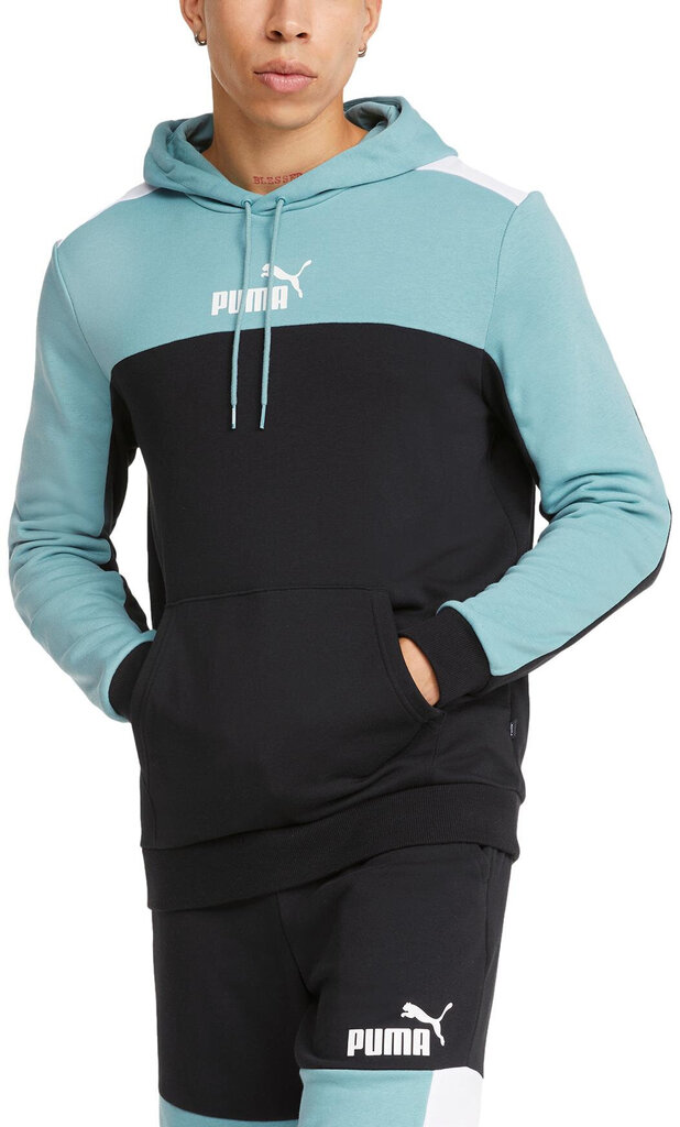 Puma Džemperi Ess+ Block Hoodie Black Mint 847428 50 847428 50/M cena un informācija | Vīriešu jakas | 220.lv